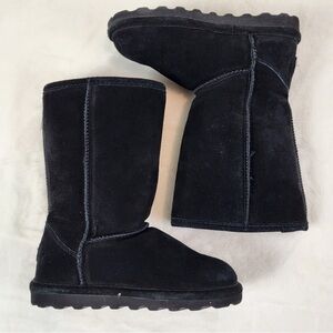BearPaw Kids Black Suede Boots